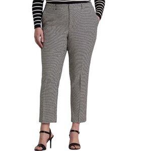 Lauren Ralph Lauren Womens Pants Size 20W Houndstooth Twill Cropped Trouser New